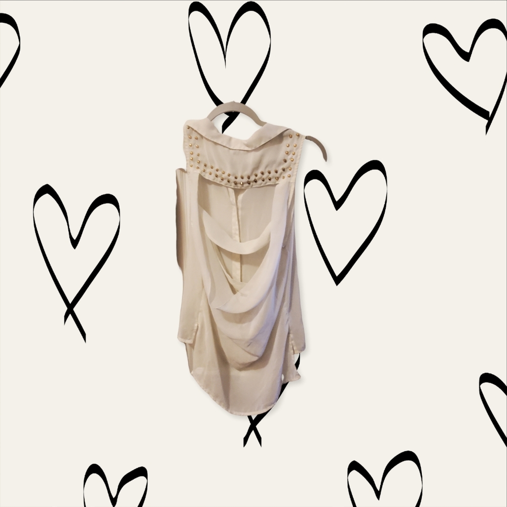 White Sleeveless blouse